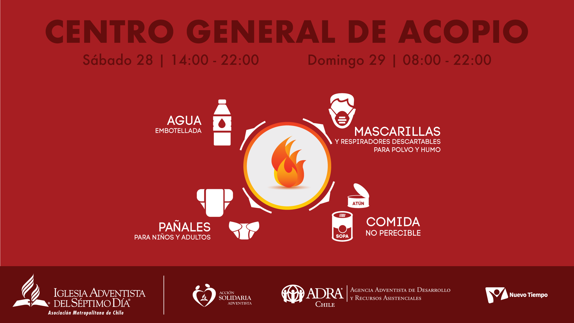 Logística de Trabajo de los Centros de Acopio - Iglesia Adventista del  Séptimo Día en Santiago